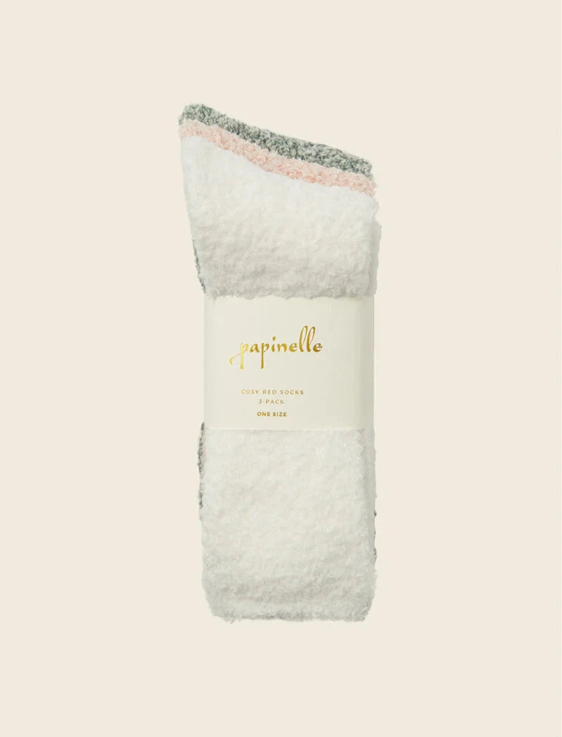 Papinelle Cosy Bed Sock - 3 pack Multi Basics Papinelle 