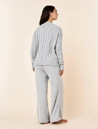 Papinelle Cotton Cashmere Cable V-Neck Jumper