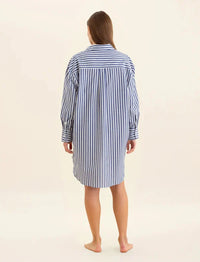 PAPINELLE COTTON STRIPE SHIRTING NIGHTSHIRT SLEEPWEAR Papinelle 