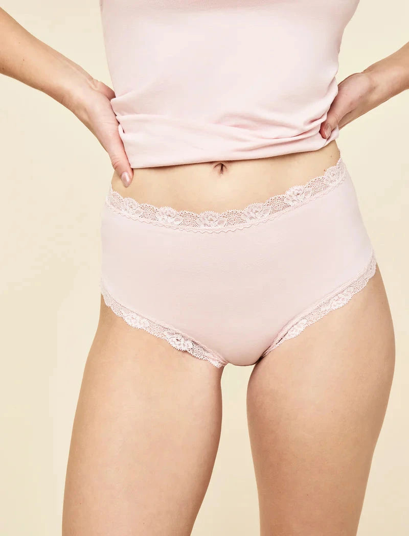 PAPINELLE ELLIE LACE TRIM HIGH-RISE KNICKER BRIEFS Papinelle 