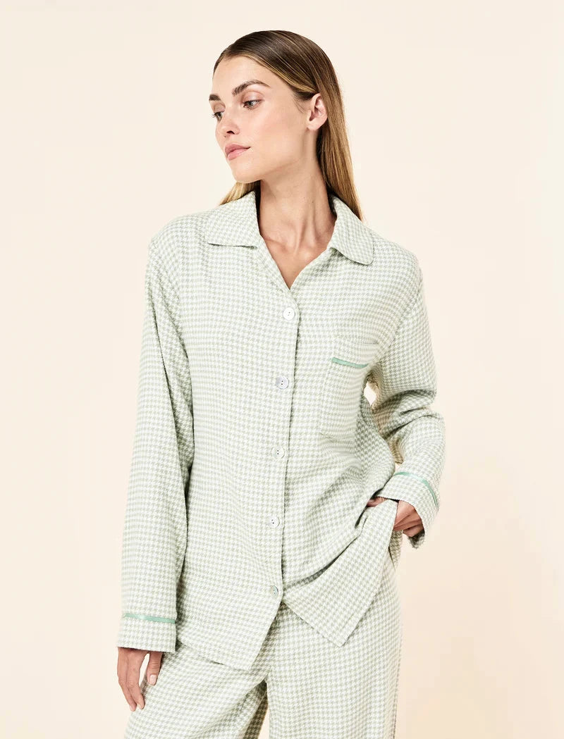 Papinelle Houndstooth Cosy Full Length PJ Set Sleepwear Papinelle 