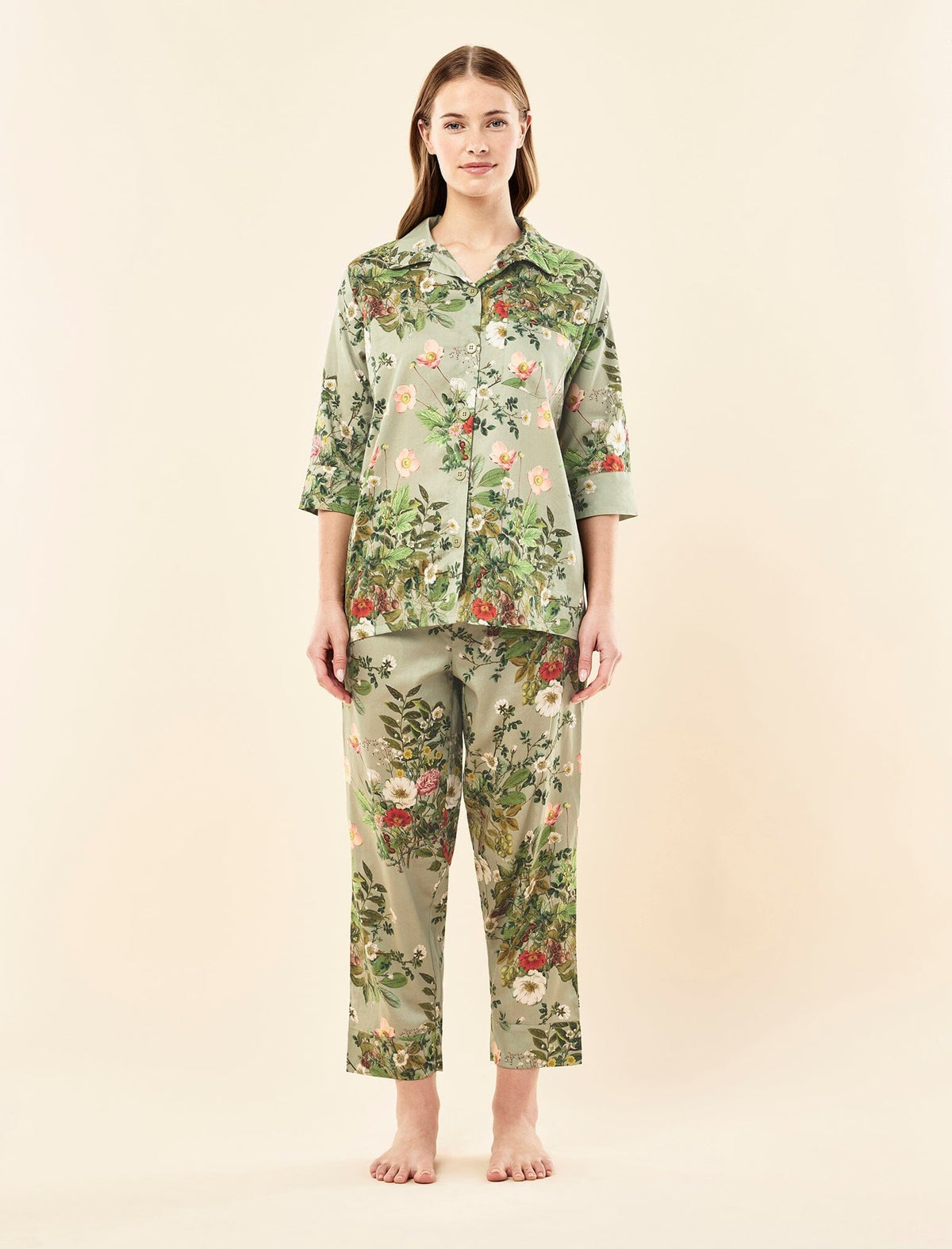 Papinelle Karen Walker Love Letter Crop PJ Set Sleepwear Papinelle 