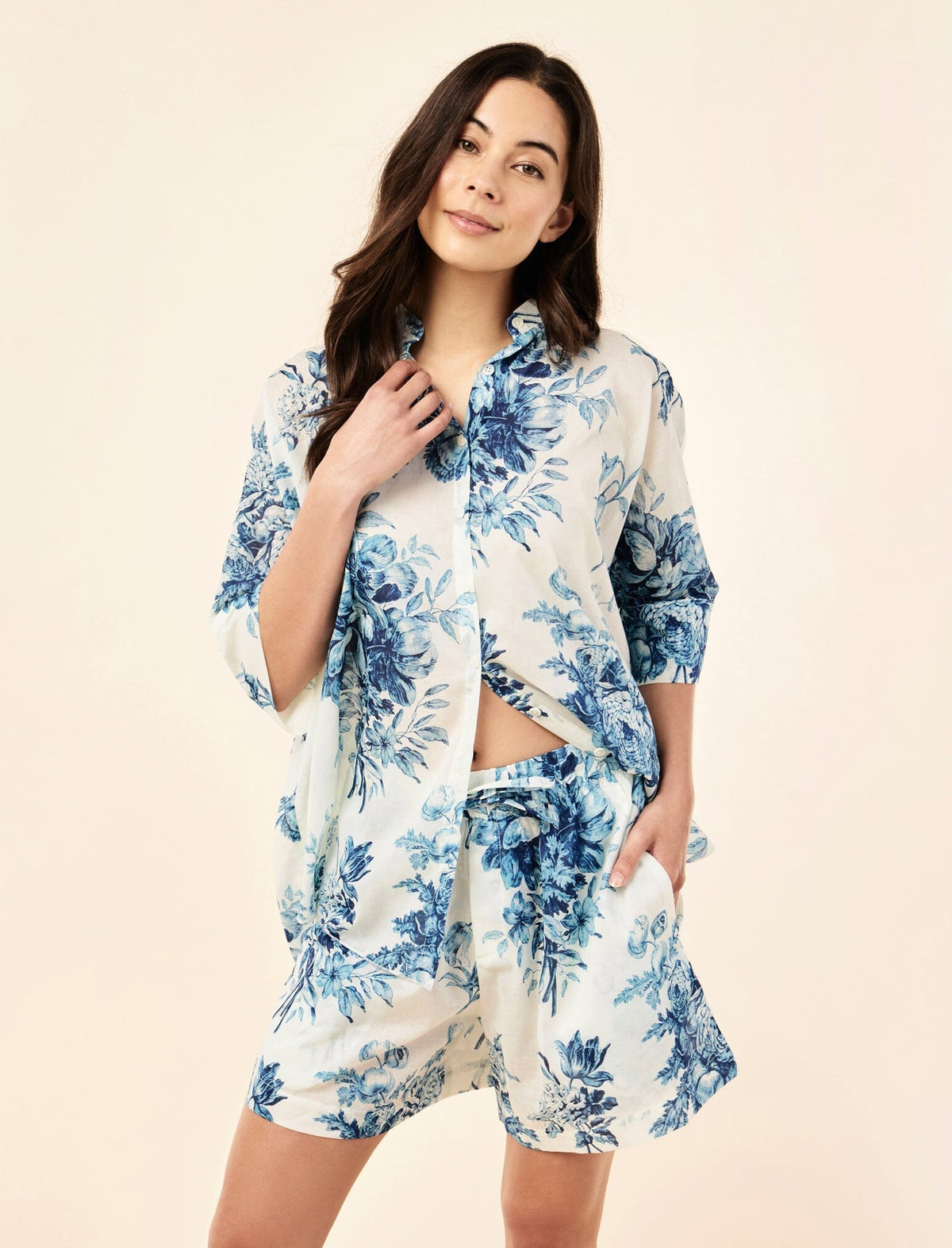 Papinelle Karen Walker Romantic Floral Flowy Boxer PJ Set Sleepwear Papinelle 
