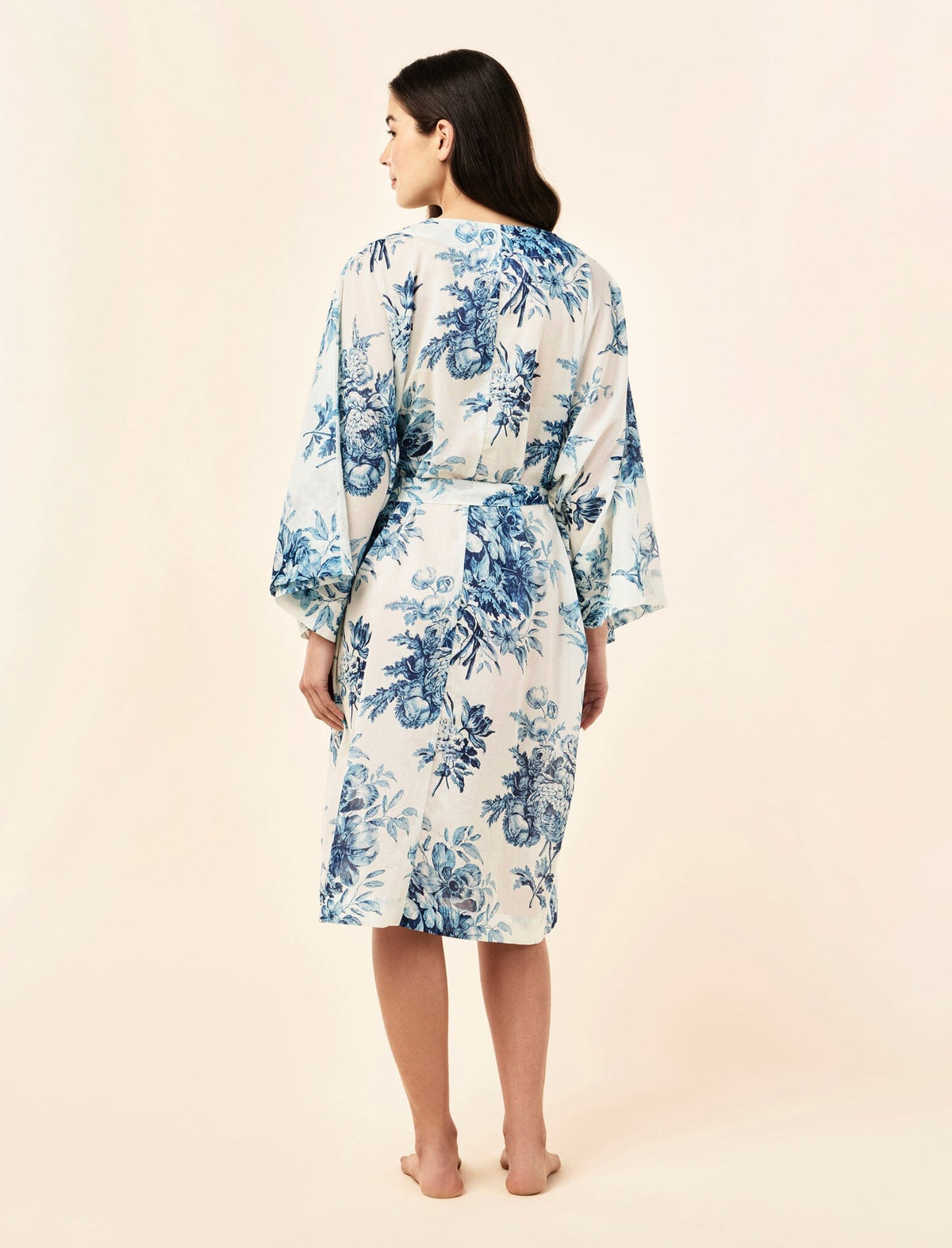 Papinelle Karen Walker Romantic Floral Midi Wide Sleeve Robe Sleepwear Papinelle 