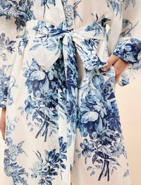 Papinelle Karen Walker Romantic Floral Midi Wide Sleeve Robe Sleepwear Papinelle 