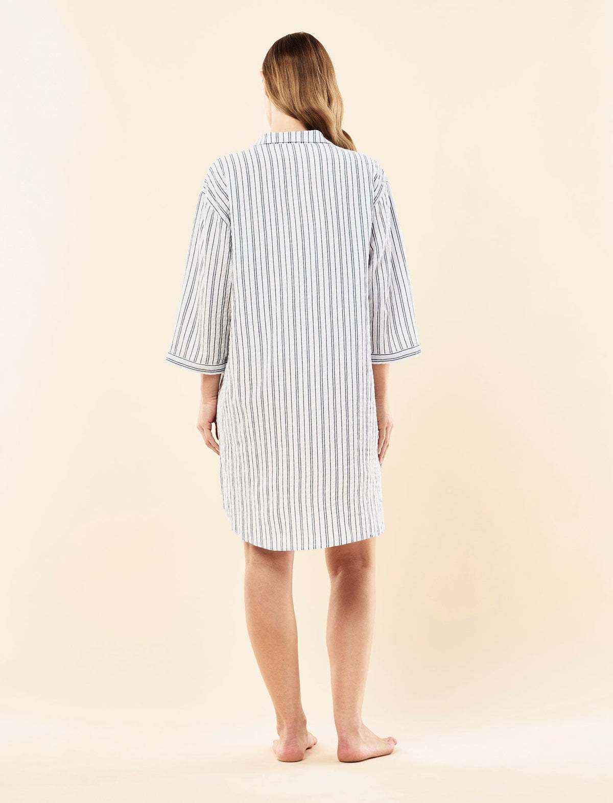 Papinelle Karen Walker Seersucker Stripe Nightshirt Sleepwear Papinelle 