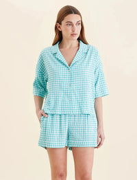 PAPINELLE SEERSUCKER GINGHAM BOXER PJ SET SLEEPWEAR Papinelle 