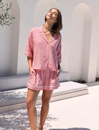 PAPINELLE SEERSUCKER GINGHAM BOXER PJ SLEEPWEAR Papinelle 
