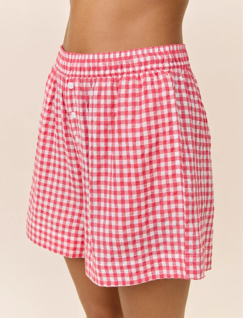 Papinelle Seersucker Gingham Boxer Short Sleepwear Papinelle 