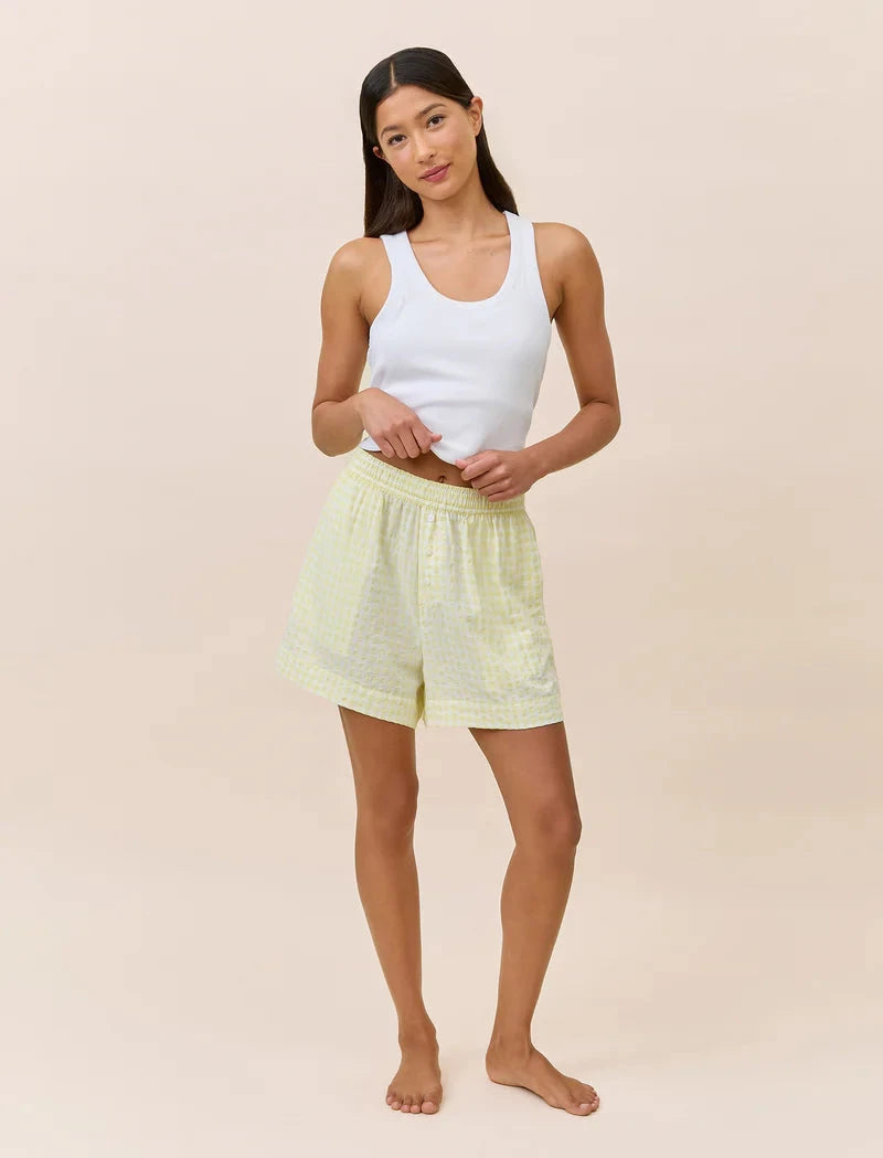 PAPINELLE SEERSUCKER GINGHAM BOXER SHORT SLEEPWEAR Papinelle 