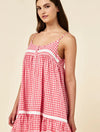 PAPINELLE SEERSUCKER GINGHAM LACE TRIM STRAPPY NIGHTIE SLEEPWEAR Papinelle 
