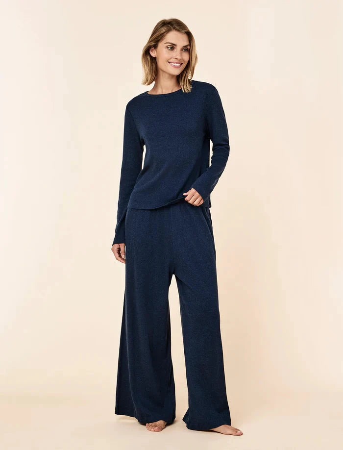 Papinelle Soft Baby Rib Full Length Wide Leg Pant Sleepwear Papinelle 