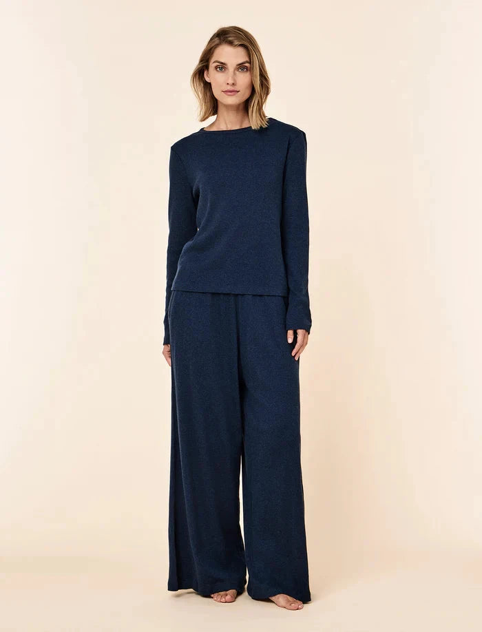 Papinelle Soft Baby Rib Full Length Wide Leg Pant Sleepwear Papinelle 