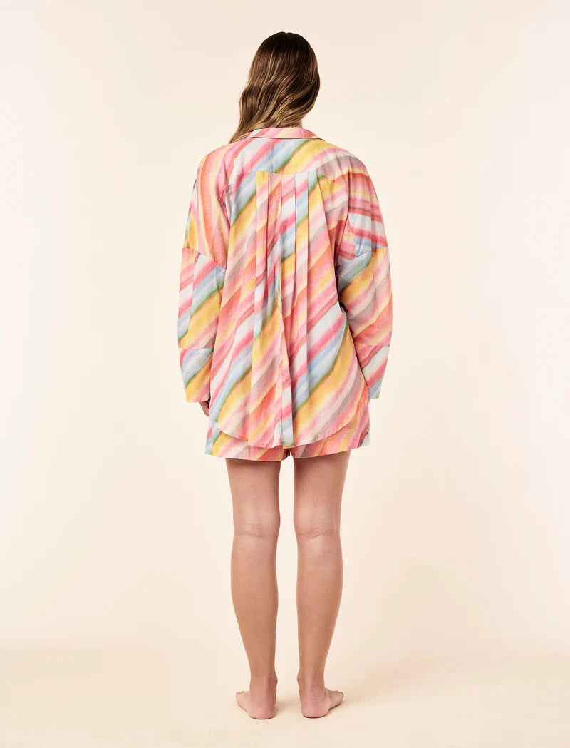 Papinelle Sophie Stripe Long Sleeve Boxer PJ Set Sleepwear Papinelle 