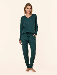 Papinelle Super Soft Waffle V-Neck Long Sleeve Top Sleepwear Papinelle 