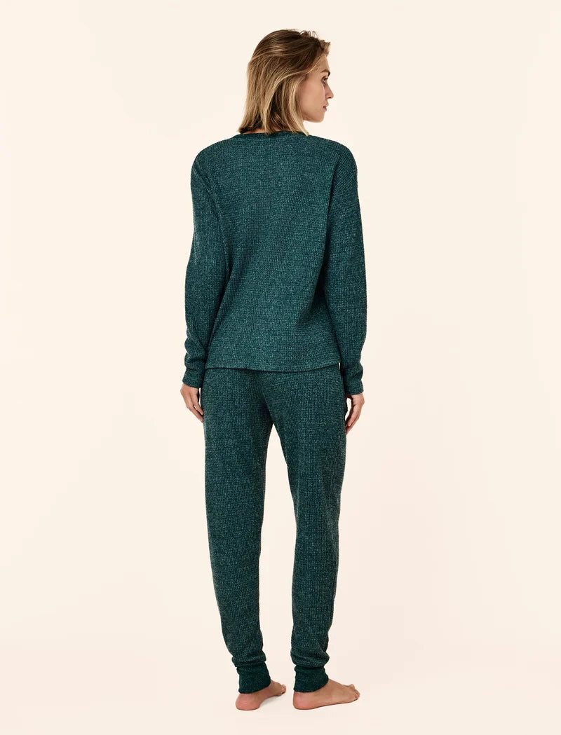 Papinelle Super Soft Waffle V-Neck Long Sleeve Top Sleepwear Papinelle 
