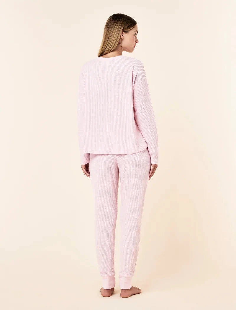 Papinelle Super Soft Waffle V-Neck Long Sleeve Top