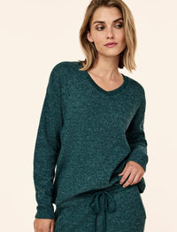 Papinelle Super Soft Waffle V-Neck Long Sleeve Top Sleepwear Papinelle 