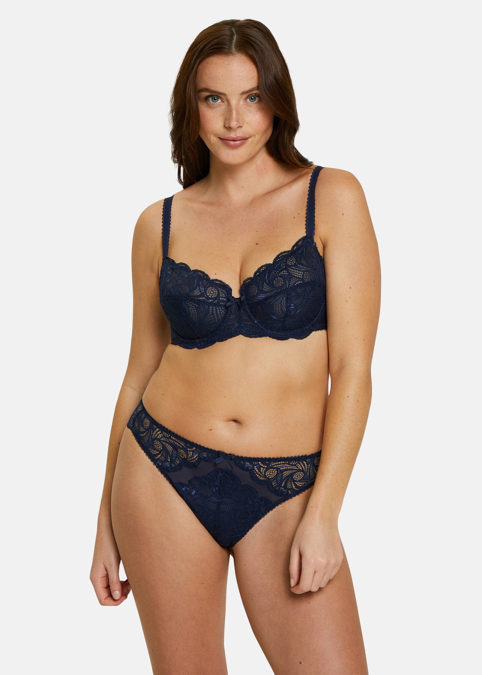 Boxer Sans Complexe Agathe Donna, Shorty Alta Copertura In Materiale Coste E Pizzo