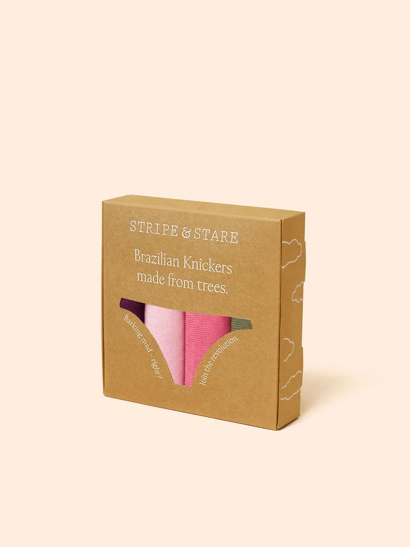 Stripe & Stare Brazilian Knicker Four Pack Briefs Stripe & Stare 