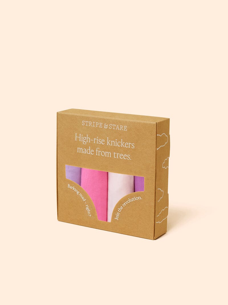 Stripe & Stare High Rise Knickers Four Pack Briefs Stripe & Stare 