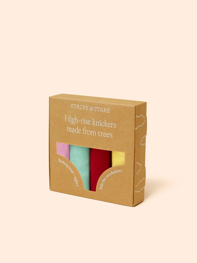 Stripe & Stare High Rise Knickers Four Pack Briefs Stripe & Stare 