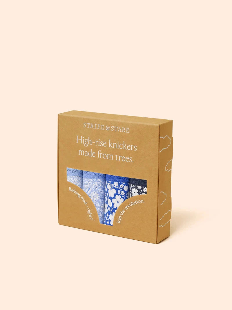 Stripe & Stare High Rise Knickers Four Pack Briefs Stripe & Stare 