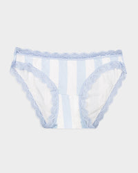STRIPE & STARE KNICKER BRIEFS Stripe & Stare MEDIUM BIKINI BLUE