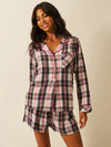 STRIPE & STARE SOFT BRUSHED WOVEN PJ SHORTS SLEEPWEAR Stripe & Stare 