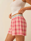 STRIPE & STARE SOFT BRUSHED WOVEN PJ SHORTS SLEEPWEAR Stripe & Stare 