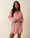 STRIPE & STARE SOFT BRUSHED WOVEN PJ SHORTS SLEEPWEAR Stripe & Stare 