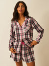 STRIPE & STARE SOFT BRUSHED WOVEN PJ SHORTS SLEEPWEAR Stripe & Stare 