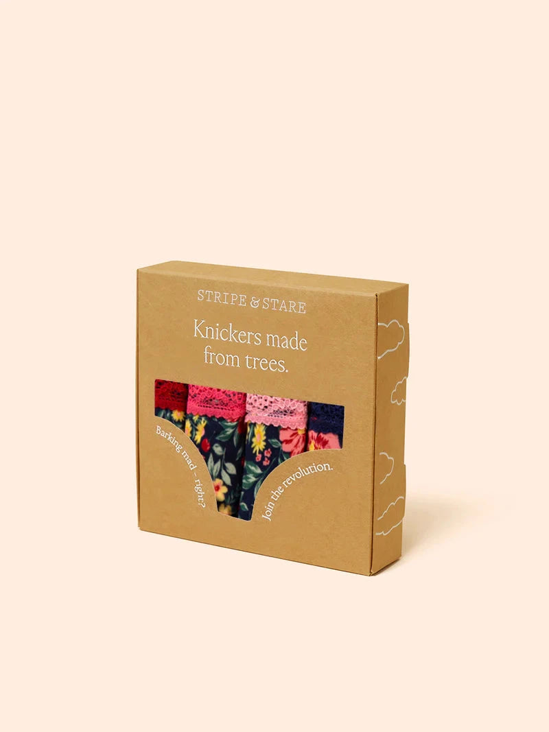 STRIPE & STARE THE ORIGINAL KNICKER FOUR PACK BRIEFS Stripe & Stare 