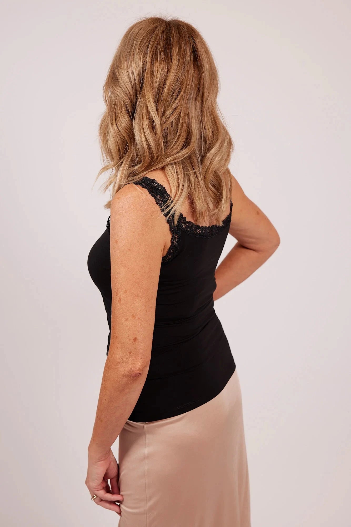 The Baseline Modal Camisole with Lace Trim Basics The Baseline 