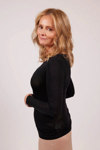 The Baseline Modal Cashmere Long Sleeve Top Basics The Baseline 