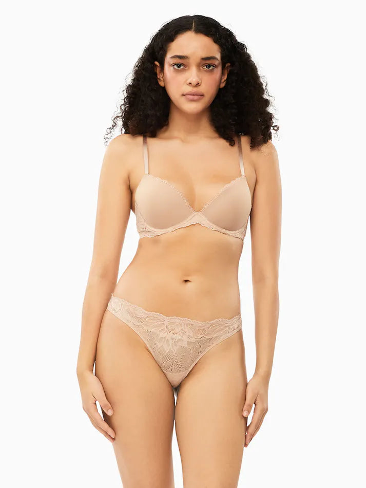 CALVIN KLEIN SEDUCTIVE COMFORT LOTUS FLORAL THONG BRIEFS Calvin Klein 